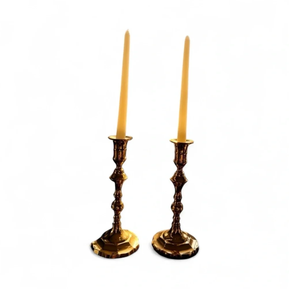 Vintage brass candle holders by Belk.